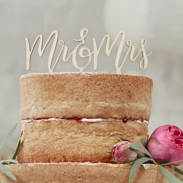 Cake topper Mr Mrs boho