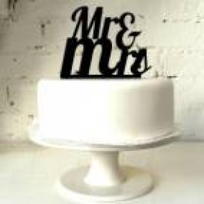 Cake topper romántico Mr & Mrs 