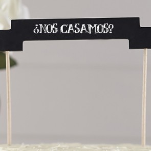 Cake topper de pizarra